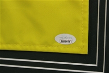 Jack Nicklaus Signed Masters Flag w/1966 Masters SERIES Badge #22079 - Framed JSA #BB96464