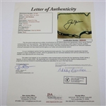 Jack Nicklaus Signed Masters Flag w/1966 Masters SERIES Badge #22079 - Framed JSA #BB96464