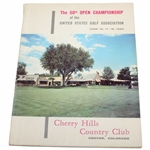 1960 US Open Championship at Cherry Hills CC Official Program - Arnold Palmer Winner
