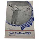 Ben Hogan on Cover of 1950 Pabst Blue Ribbon News Magazine Volume 11 Number 7 - July
