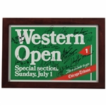 Crenshaw, Irwin, Kite & 9 Other Western Open Champs Signed Chicago Tribune Poster - Framed JSA ALOA