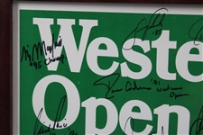 Crenshaw, Irwin, Kite & 9 Other Western Open Champs Signed Chicago Tribune Poster - Framed JSA ALOA