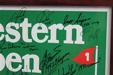 Crenshaw, Irwin, Kite & 9 Other Western Open Champs Signed Chicago Tribune Poster - Framed JSA ALOA
