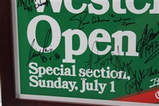 Crenshaw, Irwin, Kite & 9 Other Western Open Champs Signed Chicago Tribune Poster - Framed JSA ALOA