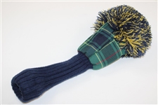 St. Andrews Old Course Embroidered Flag w/Knit St. Andrews Logo Tartan Headcover