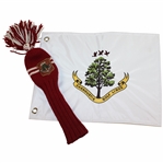 Carnoustie Golf Links Embroidered Flag w/Burgundy Knit Logo Headcover