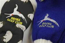 Brora Golf Club Embroidered Flag w/Two (2) Logo Headcovers