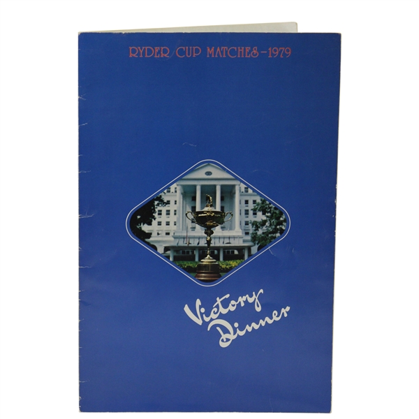 1979 Ryder Cup Victory Dinner Menu Signed by Both Teams JSA ALOA