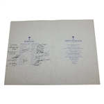 1979 Ryder Cup Victory Dinner Menu Signed by Both Teams JSA ALOA