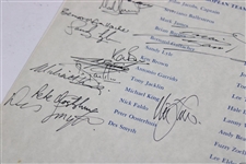 1979 Ryder Cup Victory Dinner Menu Signed by Both Teams JSA ALOA