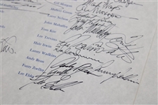 1979 Ryder Cup Victory Dinner Menu Signed by Both Teams JSA ALOA