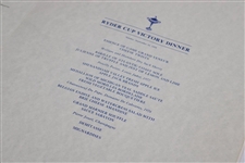 1979 Ryder Cup Victory Dinner Menu Signed by Both Teams JSA ALOA