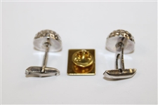 2010 Ryder Cup Wales Pin & Golf Ball Themed Cufflinks in Box