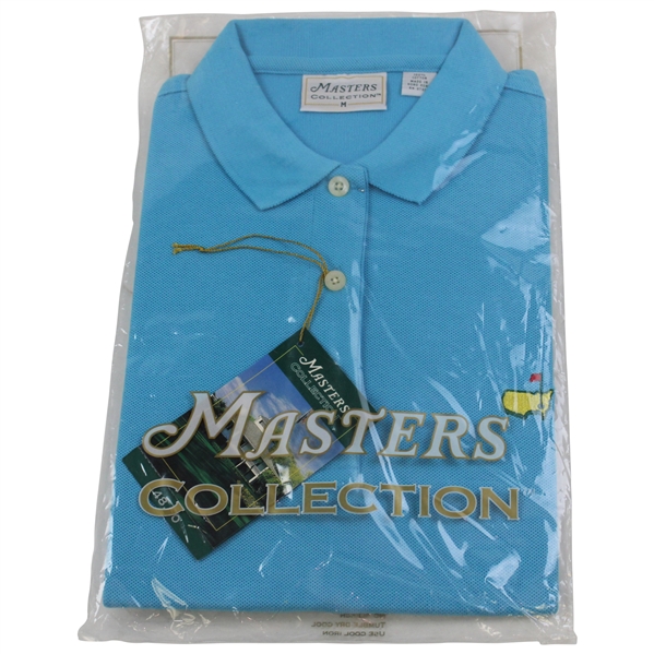 2000 Masters Tournament Masters Collection Aqua Blue Golf Shirt - Size M - Unopened