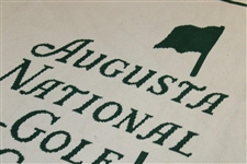 Augusta National Golf Club Large Logo White w/Green Cotton Throw Blanket