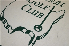 Augusta National Golf Club Large Logo White w/Green Cotton Throw Blanket