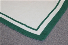 Augusta National Golf Club Large Logo White w/Green Cotton Throw Blanket