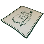 Augusta National Golf Club Large Logo White w/Green Cotton Throw Blanket