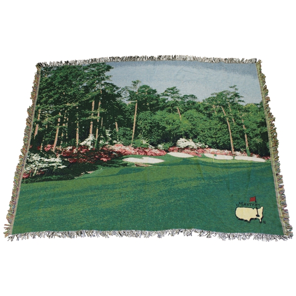 Masters Tournament Logo Large 12th Hole Large Throw Blanket