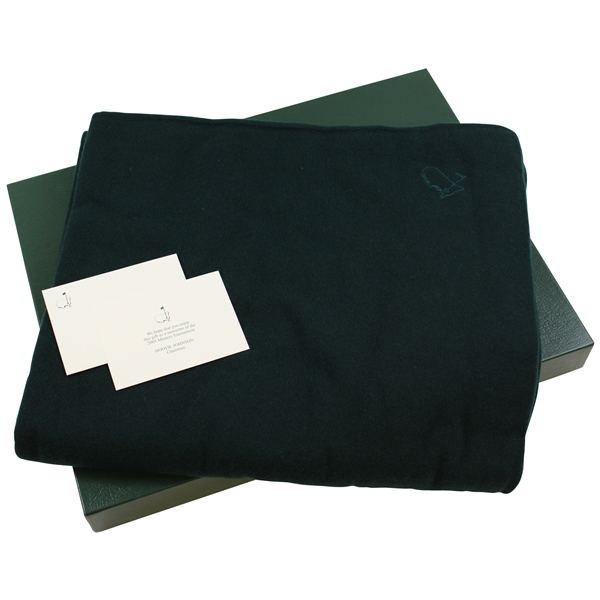 Augusta National Cashmere Throw Blanket in Box w/Card - 2005 Masters Memento to Members