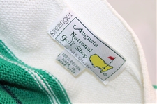 Masters Tournament Button Down White w/Green & Navy LS Slazenger Sweater - Size M