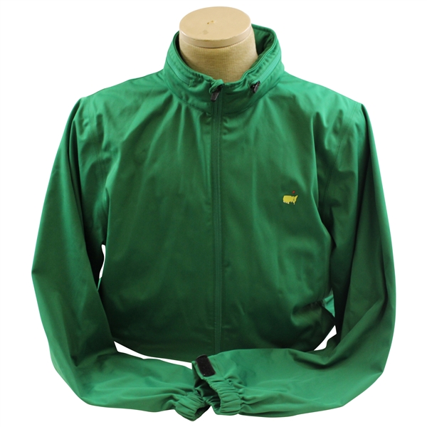 Masters Tournament Green Full Zip LS Tech Rain Jacket w/Packable Hood - Size 3X