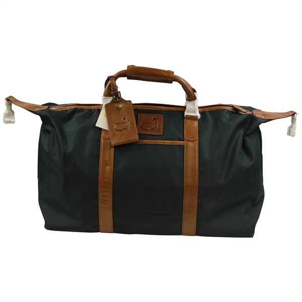 Augusta National Golf Club Member Deluxe Leather & Canvas Duffel Bag w/Strap in Bag - Unused