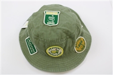 2020 Masters Tournament Patches Collage Olive Bucket Hat - Size L/XL