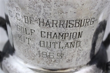 1965 CC of Harrisburg Golf Champion Poole Silver Co. Silver Plated Trophy Won by Kit Outland