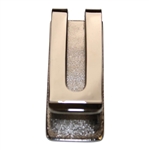 Masters Undated Silver Money Clip with Green Carbon Reflection in Original Box