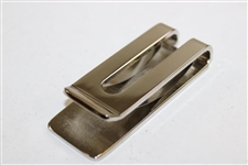 Masters Undated Silver Money Clip with Green Carbon Reflection in Original Box