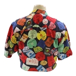 Masters Tournament Series Badges & Tickets Collage Navy Collared Golf Shirt - Size M