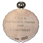 1948 F.A.G.S. President's Trophy Sterling Silver Medal Won by S. Longhurst