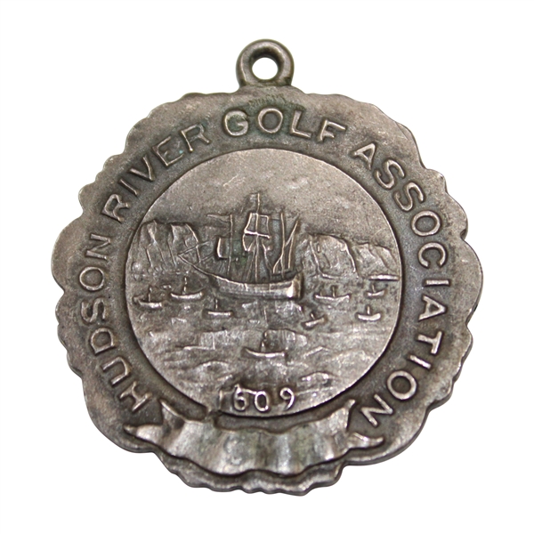 Hudson River Golf Assoc. Sterling Silver Championship Medal - Worn Engraving