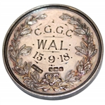 1918 C.G.G.C. W.A.L. Sterling Silver Golf Medal - September 15th