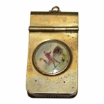 Vintage Post Swing Red Coat Golfer Match Safe