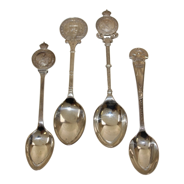 Four (4) Sterling Silver Spoons - Glasgow GC, Cleckheaton GC & Royal Calcutta GC (x2)