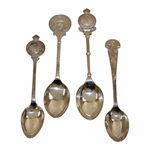 Four (4) Sterling Silver Spoons - Glasgow GC, Cleckheaton GC & Royal Calcutta GC (x2)