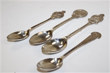 Four (4) Sterling Silver Spoons - Glasgow GC, Cleckheaton GC & Royal Calcutta GC (x2)