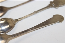 Four (4) Sterling Silver Spoons - Glasgow GC, Cleckheaton GC & Royal Calcutta GC (x2)