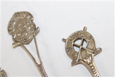 Six (6) Sterling Silver Spoons - Cleckheaton GC, Knowles GC, N.C.G.C. & others
