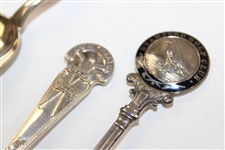 Six (6) Sterling Silver Spoons - Cleckheaton GC, Knowles GC, N.C.G.C. & others