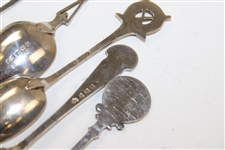 Six (6) Sterling Silver Spoons - Cleckheaton GC, Knowles GC, N.C.G.C. & others