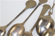 Six (6) Sterling Silver Spoons - Cleckheaton GC, Knowles GC, N.C.G.C. & others
