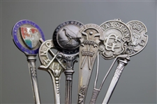Six (6) Sterling Silver Spoons - Cleckheaton GC, Knowles GC, N.C.G.C. & others