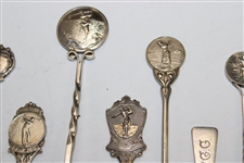 Ten (10) Sterling Silver Spoons - W.A.D.E., NMGC, Kirkhill GC & others