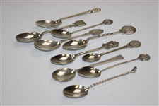 Ten (10) Sterling Silver Spoons - W.A.D.E., NMGC, Kirkhill GC & others