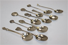 Ten (10) Sterling Silver Spoons - W.A.D.E., NMGC, Kirkhill GC & others