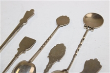 Ten (10) Sterling Silver Spoons - W.A.D.E., NMGC, Kirkhill GC & others