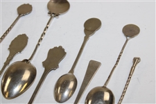 Ten (10) Sterling Silver Spoons - W.A.D.E., NMGC, Kirkhill GC & others